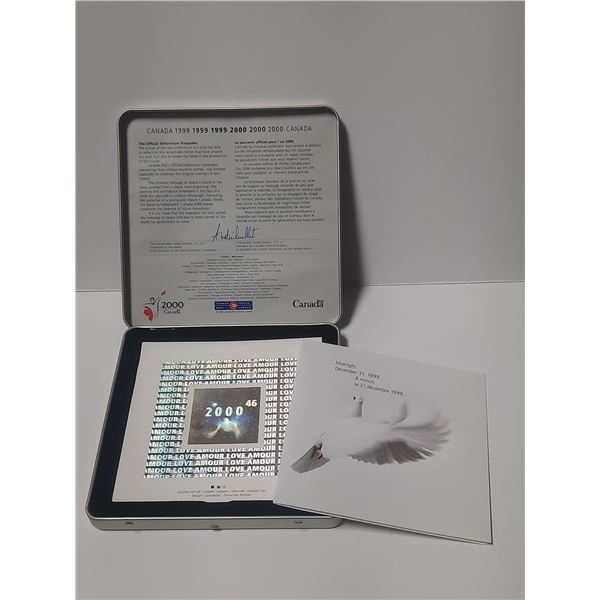 1999 – 2000 The Official Millennium Keepsake. Issued by Canada Post and consists of 3 comme