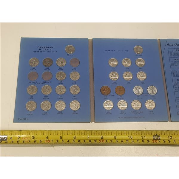 Near complete set of Canadian Nickels from 1922 – 1960. Missing only 1925 and both 1926 var
