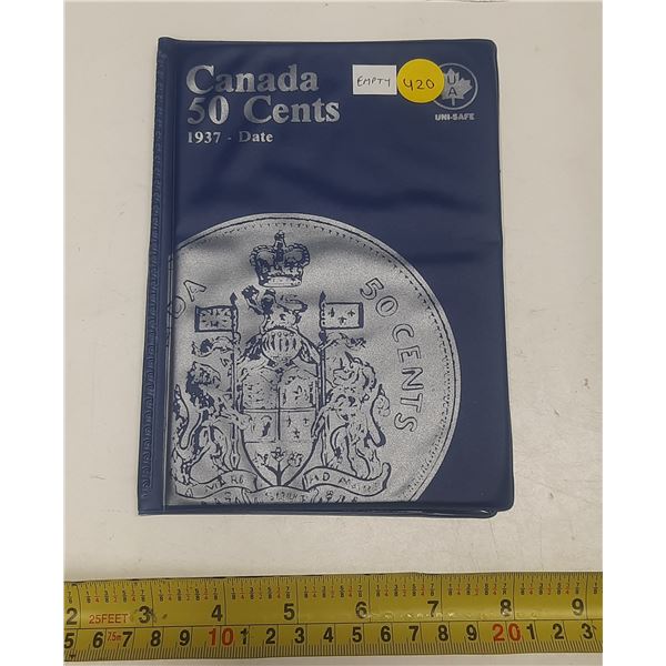 Empty Uni-Safe album for Canadian 50 Cents. Used.