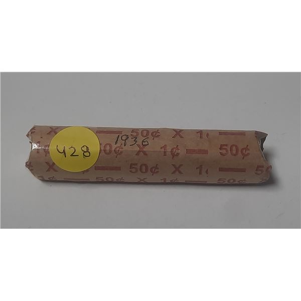 Roll of 50 1936 Canadian George V Cents. Last issue for that king.
