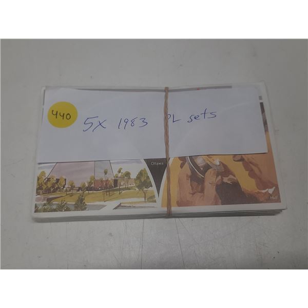 Lot of 5 1983 Proof Like sets, all with COA and envelopes.