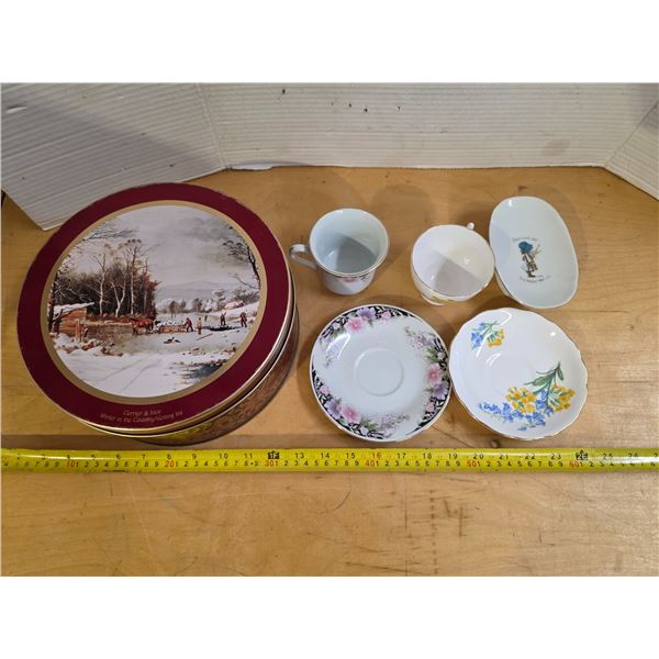 Decorative tin and china ware