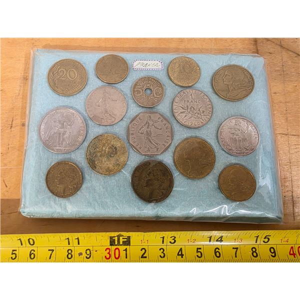 Lot of various coins from france