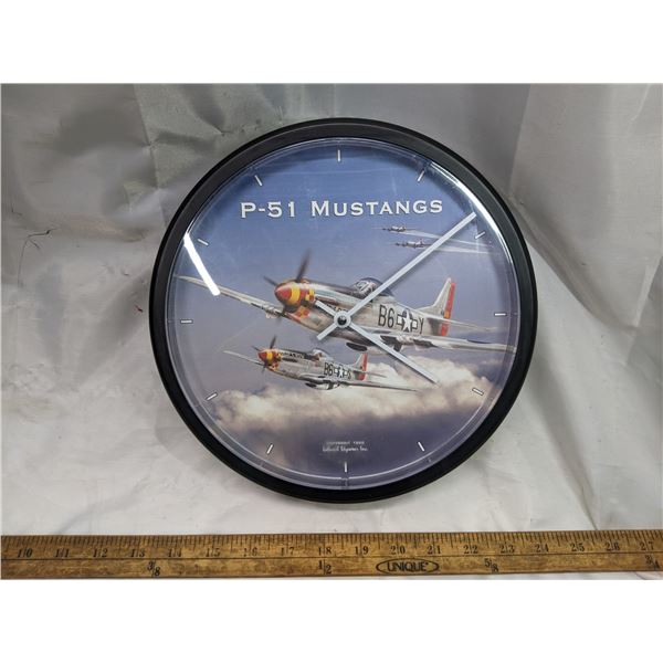 P-51 Mustang plane wall clock - made in Canada