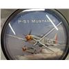 Image 2 : P-51 Mustang plane wall clock - made in Canada