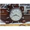 Image 2 : model ship clock with loghts - working, 19" long, 16" tall