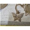 Image 3 : 16" necklace with butterfly- gold colored