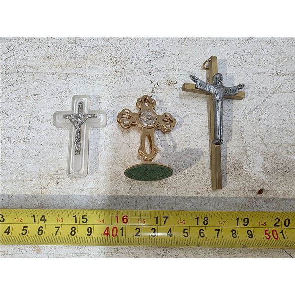 3 religious crosses