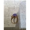 Image 2 : Gold colored ring with blue stone