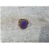 Image 3 : Gold colored ring with blue stone