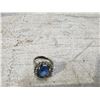Image 2 : Silver colored ring with blue stone