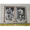 Image 1 : 2- 1964/67 beehive hockey photos with wood grain- border dennis hall and dennis jordy
