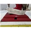 Image 1 : Tin toy sewing machine casige red- made in germany 1940's post ww2 in british zone