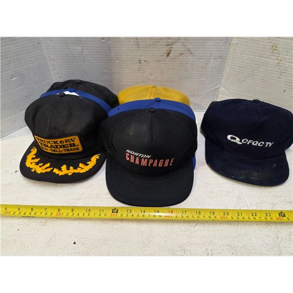 8 vintage trucker caps- snap on