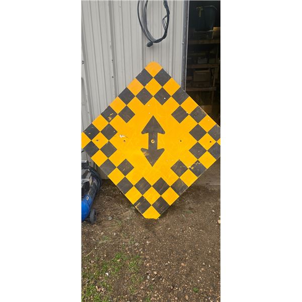 Lq Checkerboard Dead End highway sign 35-1/2"x35-1/2"