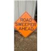 Image 1 : Road sweeper ahead highway sign 35-1/2"x35-1/2"
