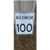 Image 1 : Max 100 highway sign 23-1/2"x29-9/16"
