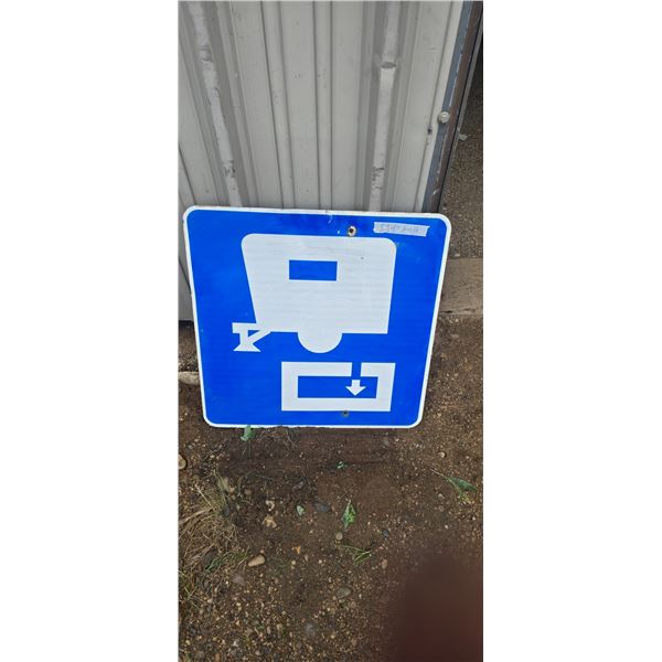 Waste disposal dump highway sign 23-11/16"x23-11/16"