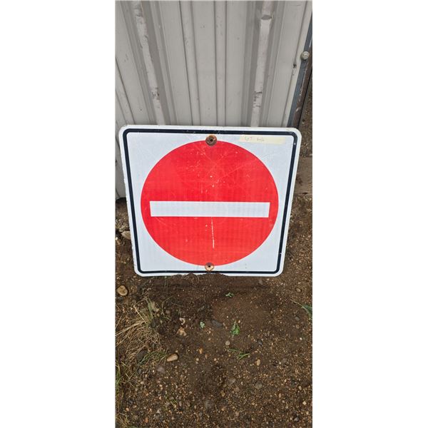 Do not enter highway sign 23-1/2"x23-1/2"