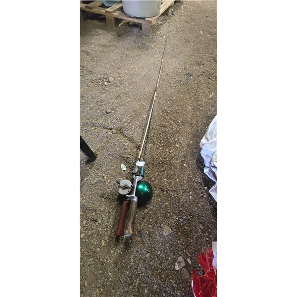 2 Vintage fishing rods complete with reels