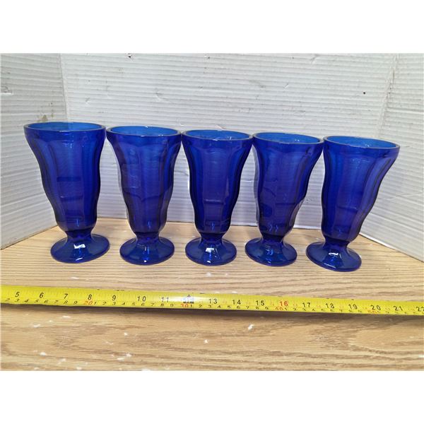 5 blue glasses