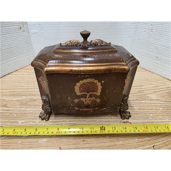 wood jewelery box- 10" by 6" by 6"H