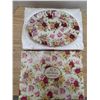 Image 1 : Country rose china plate-Ace gifts- 13"L