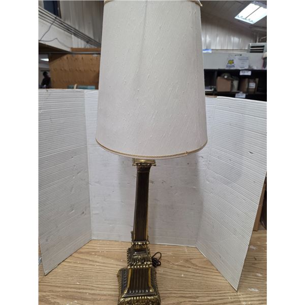 Metal lamp with shade- 36"H