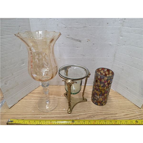 3 glass items