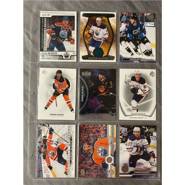 Connor McDavid Hockey Cards - 1 Sheets (9 Hockey Cards)