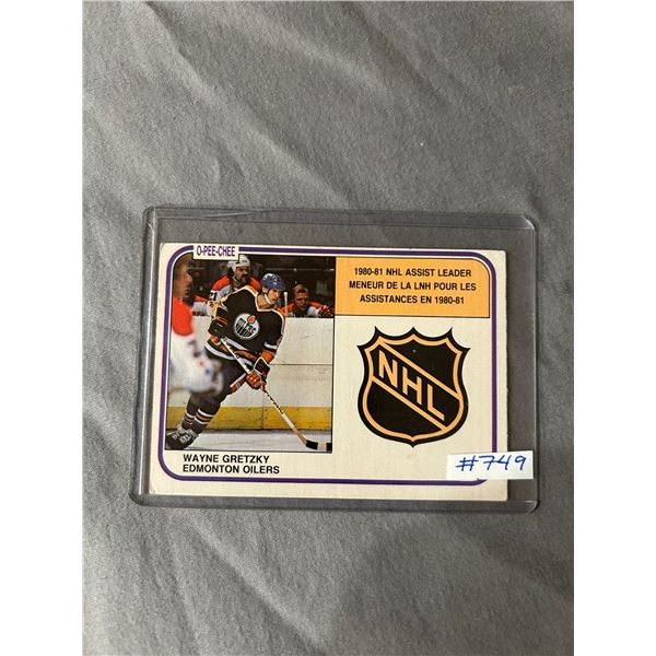 Wayne Gretzky - 1980-81 Assist Leader Hockey Card