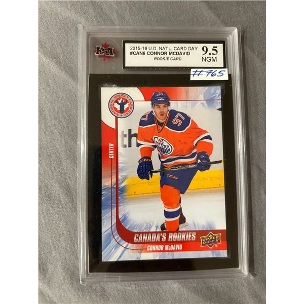 Connor McDavid - Rookie Card - Graded Near Gem Mint