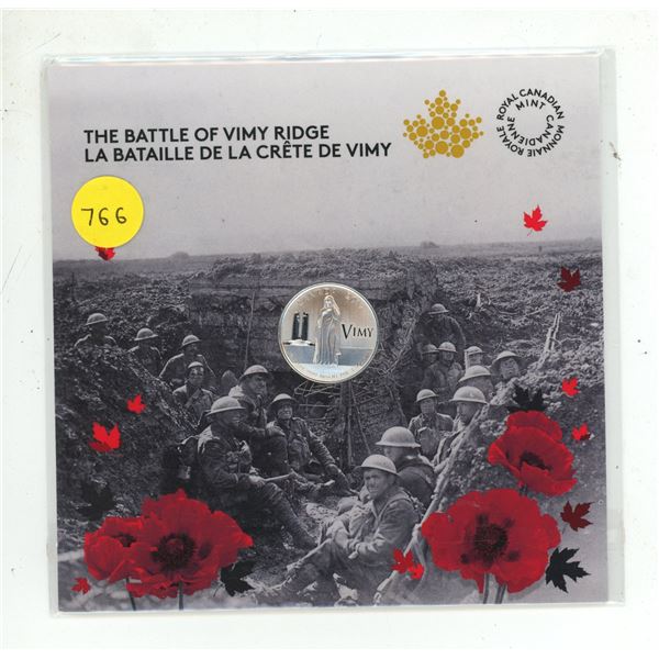 2017 $3 fine silver coin 100th anniversary of the battle of vimy ridge