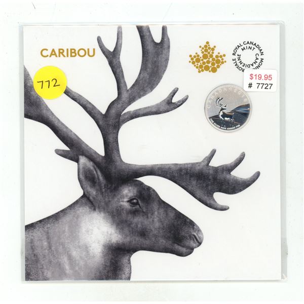 2018 $3 fine silver coin- caribou
