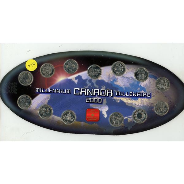 Millennium Canada 2000-25 cents coin set
