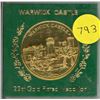 Image 1 : Warwick castle-22ct gold plated medallion