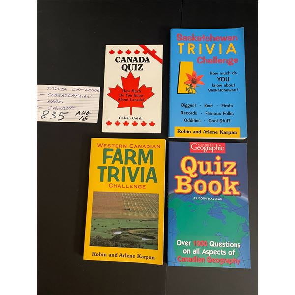 4 Trivia books - Saskatchewan, Farm, Canada