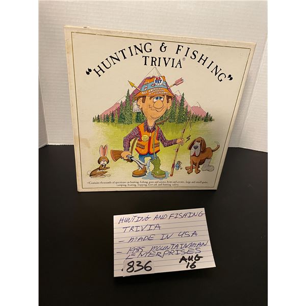 Hunting & Fishing Trivia game - Made in USA - 1985 Mountain man Enterprises