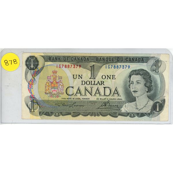 1973 Canadian $1 bill-IG7887379