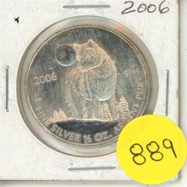 2006 -fine silver 1/2 OZ arcent pure -9999-one dollar