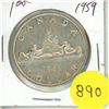 Image 1 : 1959 Canadian silver  one dollar