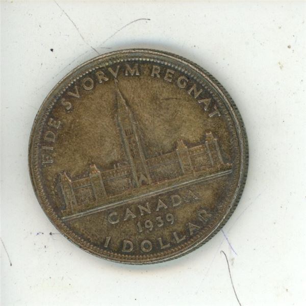 1939 Canadian silver one dollar