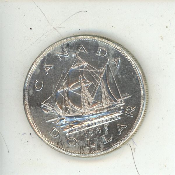 1949 Canadian silver one dollar