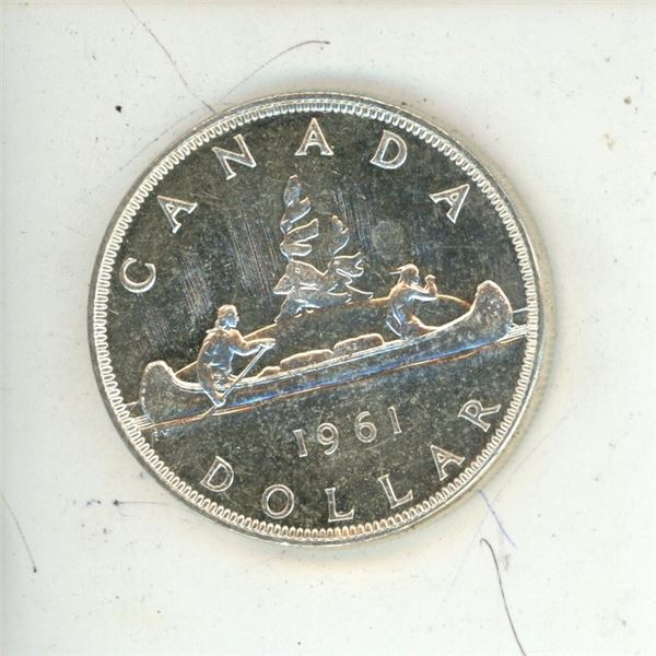 1961 Canadian silver dollar
