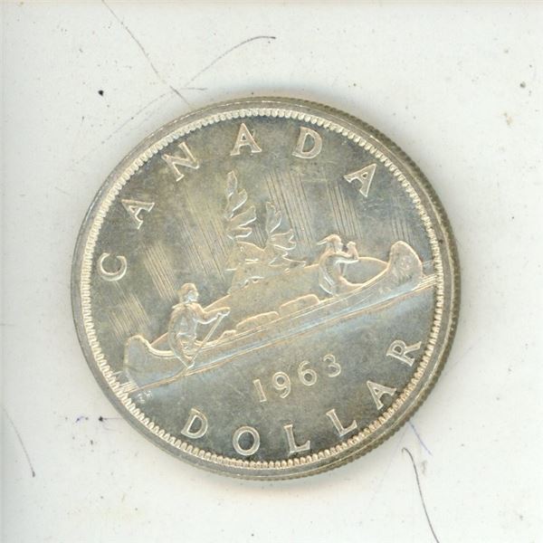 1963 Canadian silver dollar