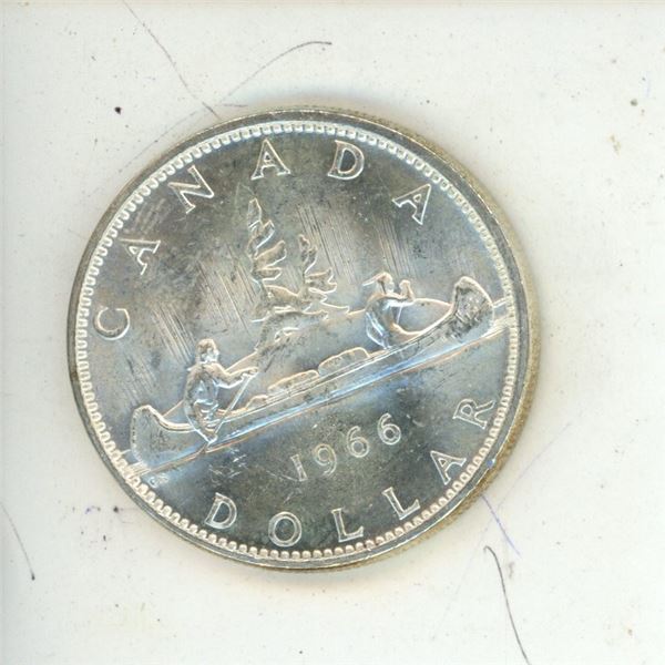 1966 Canadian silver dollar