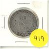 Image 1 : 1909 new found land 50 cents silver coin