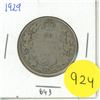Image 1 : 1929 Canadian silver 50 cents