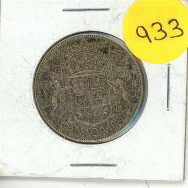 1950 Canadian silver 50 cents