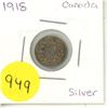 Image 1 : 1918 Canadian silver 5 cents coin